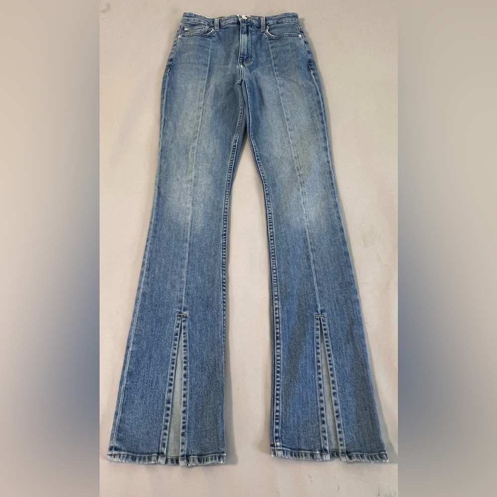 DEREK LAM 10 CROSSBY Women’s HIGH RISE FLARE BLUE JEANS SIZE 28
